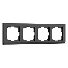 Рамка на 4 поста werkel stark (черный) w0041808