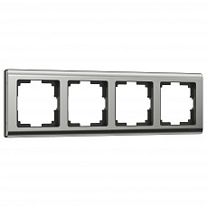 Рамка на 4 поста werkel metallic (глянцевый никель) w0041602
