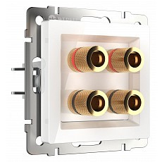 Розетка акустическая без рамки werkel белый w1185001
