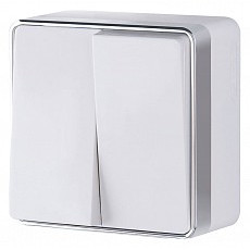 Выключатель двухклавишный werkel gallant (белая) w5020001