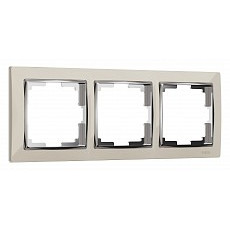 Рамка на 3 поста werkel snabb (слоновая кость-хром) w0031903