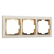 Рамка на 3 поста werkel snabb (слоновая кость-золото) w0031932