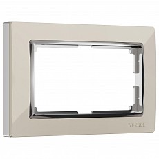 Рамка на 2 поста werkel snabb (слоновая кость-хром) w0081903