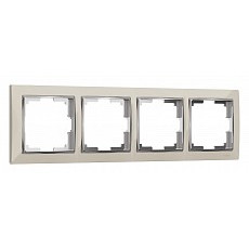 Рамка на 4 поста werkel snabb (слоновая кость-хром) w0041903