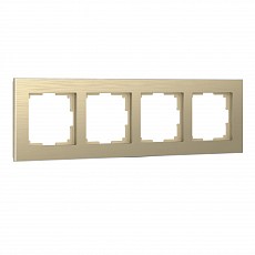 Рамка на 4 поста werkel aluminium (шампань) w0041711