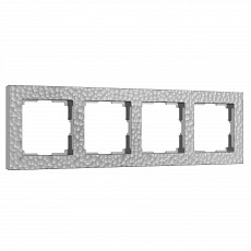 Рамка на 4 поста werkel hammer серебряный w0042406