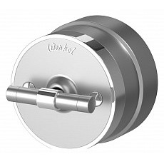 Выключатель одноклавишный с корпусом werkel vintage (серебро матовый-хром) w5812054