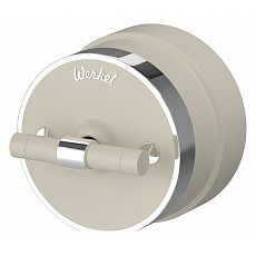Выключатель одноклавишный с корпусом werkel vintage (слоновая кость матовый-хром) w5812055
