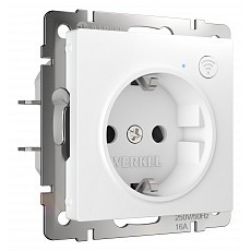 Розетка с заземлением и со шторками, без рамки с wi-fi werkel белый w1171601