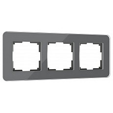Рамка на 3 поста werkel elite (графит, стекло) w0032440
