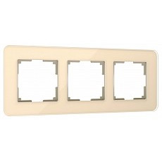 Рамка на 3 поста werkel elite (айвори, стекло) w0032443