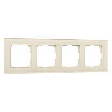Рамка на 4 поста werkel favorit (молочный, стекло) w0041141