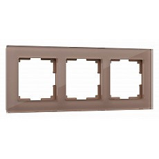 Рамка на 3 поста werkel favorit (латте, стекло) w0031142