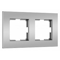 Рамка на 2 поста werkel slab (сереб...