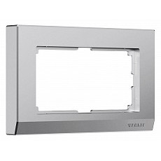 Рамка для двойной розетки werkel stark (серебряный матовый) w0081865