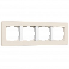 Рамка на 4 поста werkel split (айвори-белый, soft-touch) w0043066