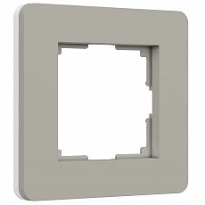 Рамка на 1 пост werkel split (дымчатый-белый, soft-touch) w0013067