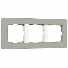 Рамка на 3 поста werkel split (дымчатый-белый, soft-touch) w0033067