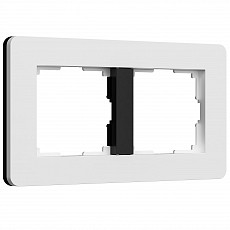 Рамка на 2 поста werkel split (белый-черный, soft-touch) w0023068