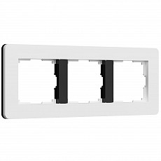 Рамка на 3 поста werkel split (белый-черный, soft-touch) w0033068